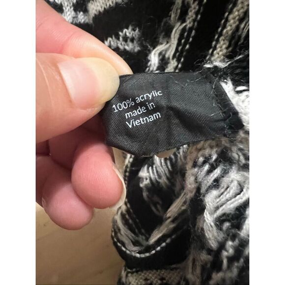 Lane Bryant Plus Size 22/24 Black White Acrylic Pullover Sweater Turtleneck Knit - Picture 10 of 12